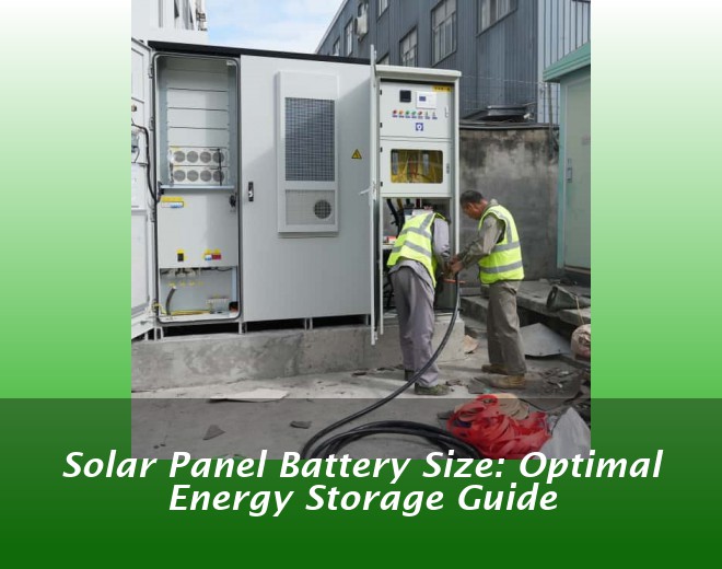 Solar Panel Battery Size: Optimal Energy Storage Guide